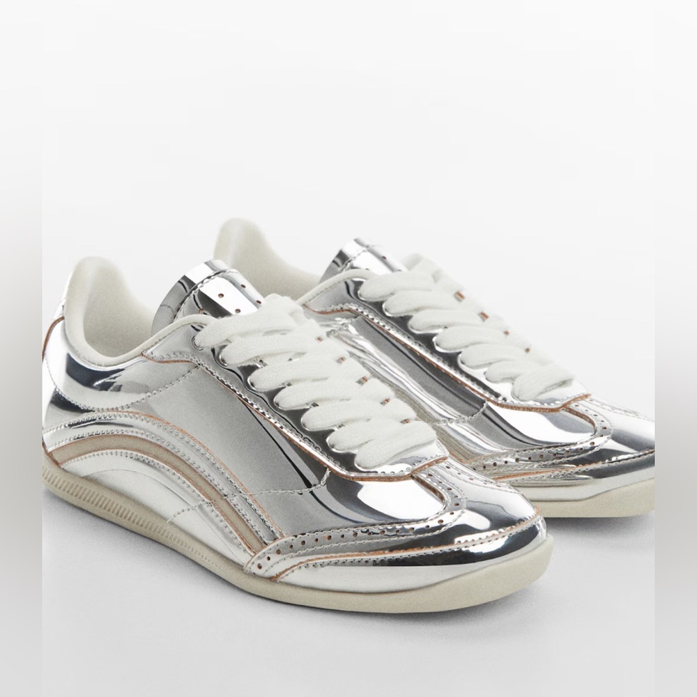 MANGO Metallic Sneakers